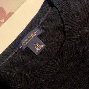 Banana Republic Silk Cashmere Black Sweater Size XL